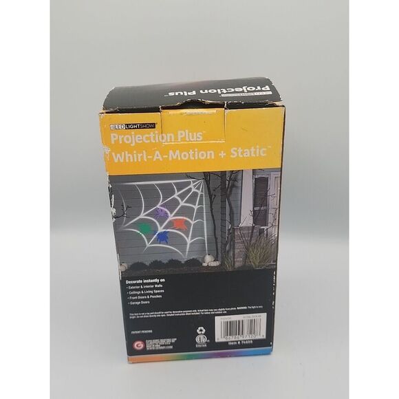 GEMMY light show projection whirl- A-Motion+strobe, Halloween Spiderweb - Picture 2 of 4